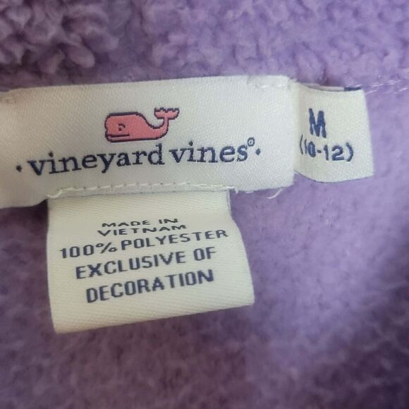 Vineyard Vines Girls Fuzzy Mock Neck Pullover Purple Medium 10-12 - Picture 2 of 5